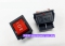 Rocker switch 3 positions 6 pins red lamp 100pcs